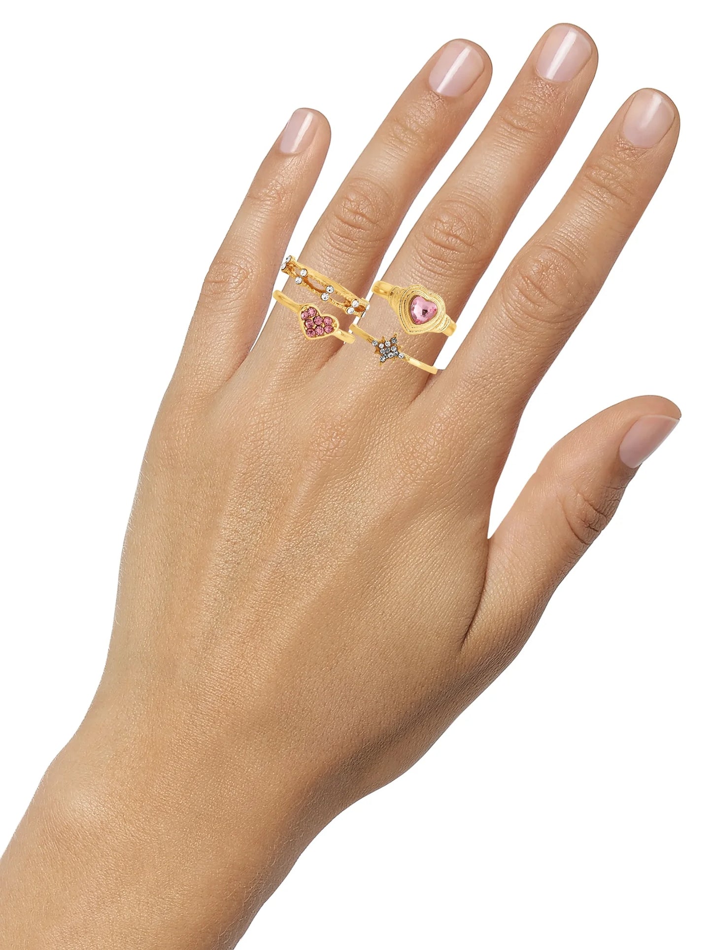 Heart Ring Set, Set of 5