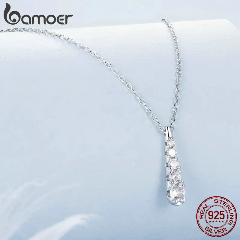 925 Sterling Silver Elegant Teardrop Necklace for Women, Gold Plated Dainty Pendant Jewelry Gifts for Birthday/Valentine