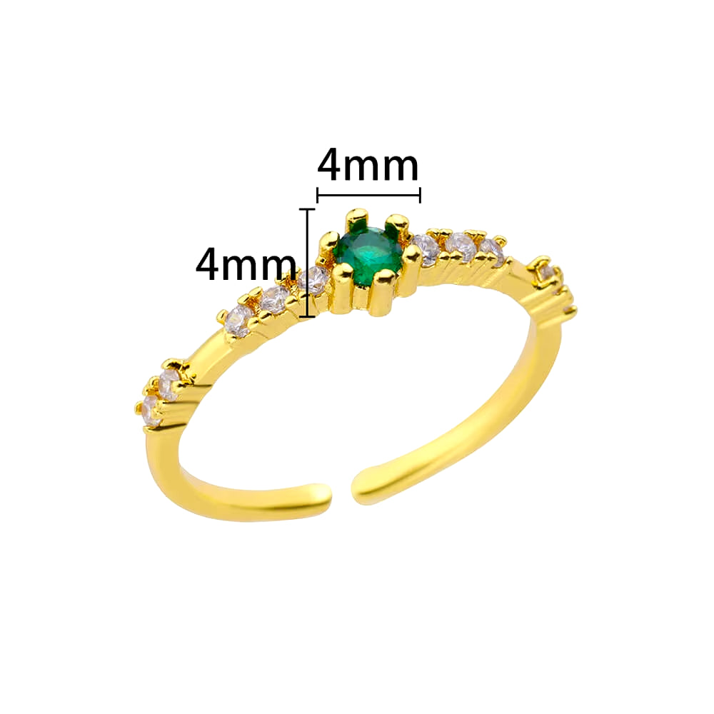 Tiny Green Zircon round Rings for Women Geometric Stainless Steel Oval Ring Luxury Wedding Christmas Fshion Jewelry Gift 2024